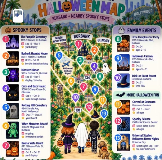 The Mommy Compass Halloween map cropped from its supplied Facebook post